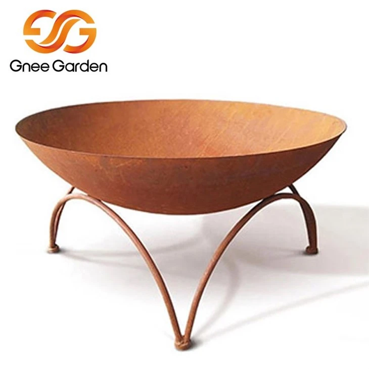 Corten Steel gas fire pit