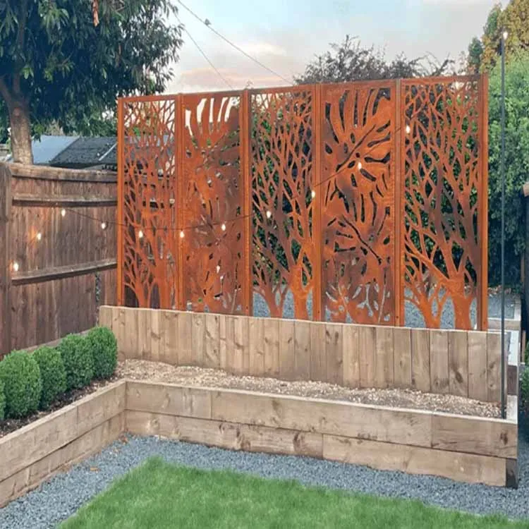 Listræn Corten skiptingarskjár