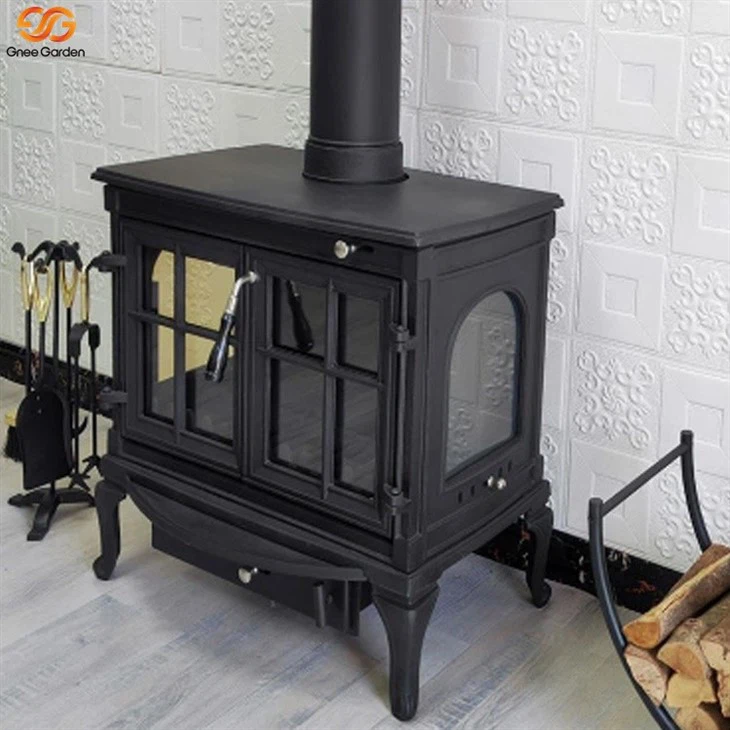 small cast iron wood stove indoor