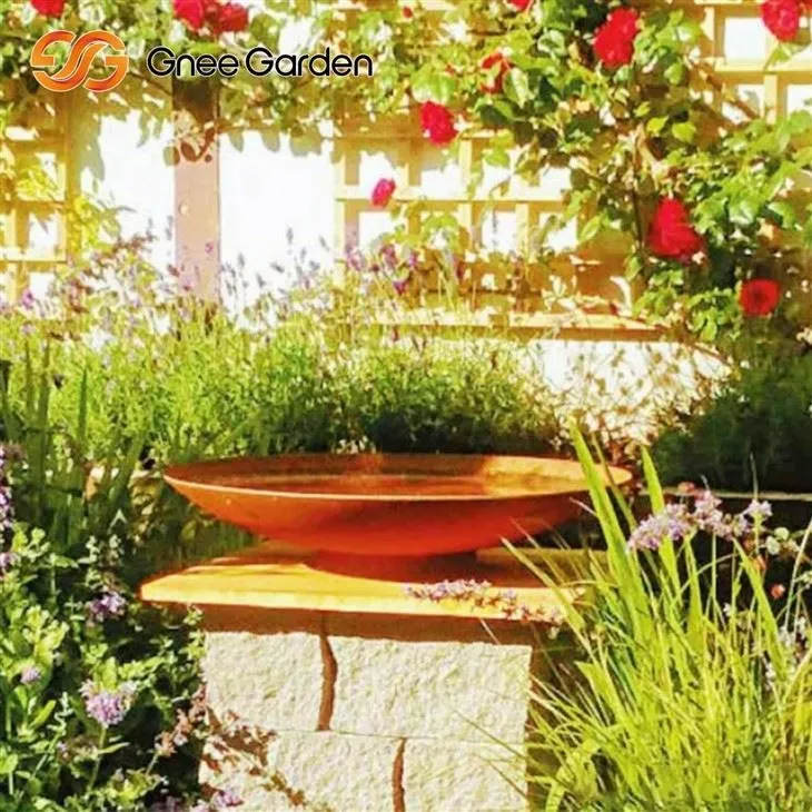 Corten Steel Fire Pit með grill tvöföldum virkni