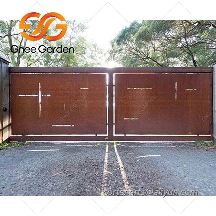Corten Steel Backyard Metal Gate Hugmyndir