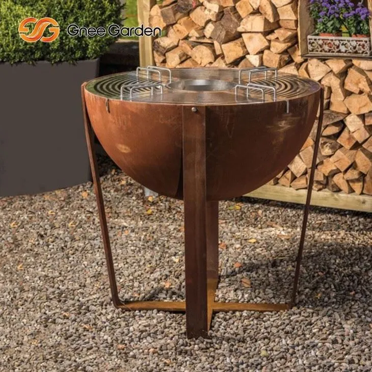 corten steel barbecue camping