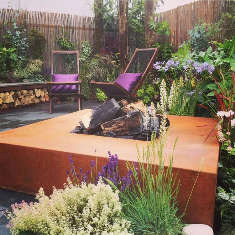 Corten stál eldskál