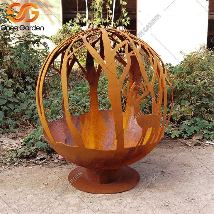 Corten Steel Fire Pit Outdoor