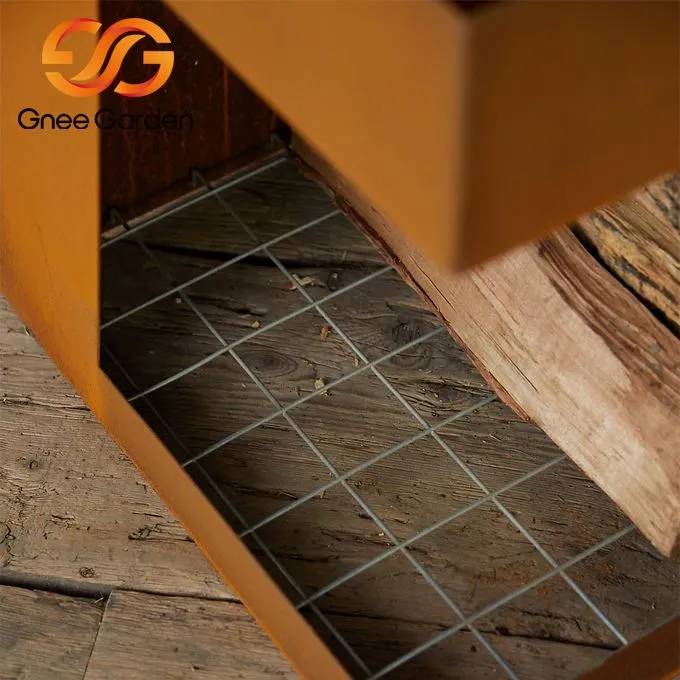 Corten stál frístandandi arinn