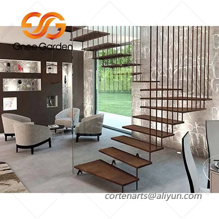 Corten stál Ryðgaður málm garðstigar