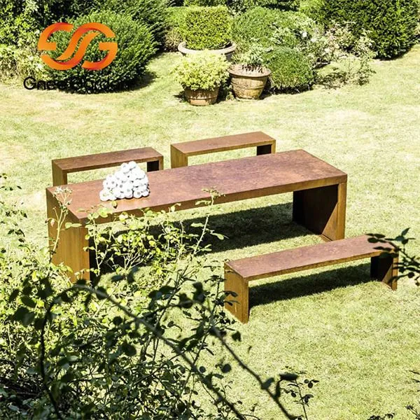 Corten Steel Street Og Park Húsgögn