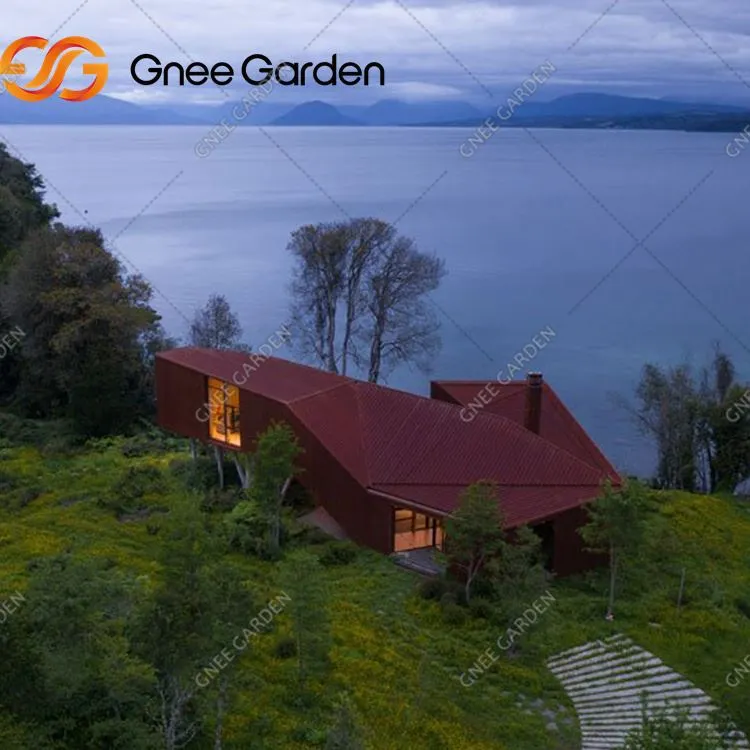 Skreytt Corten stálklæðning