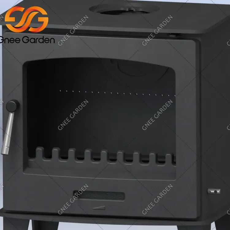 Frístandandi viðareldavél með skorsteini