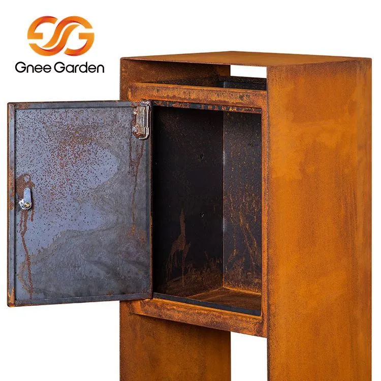Corten stálpóstkassi úr málmi
