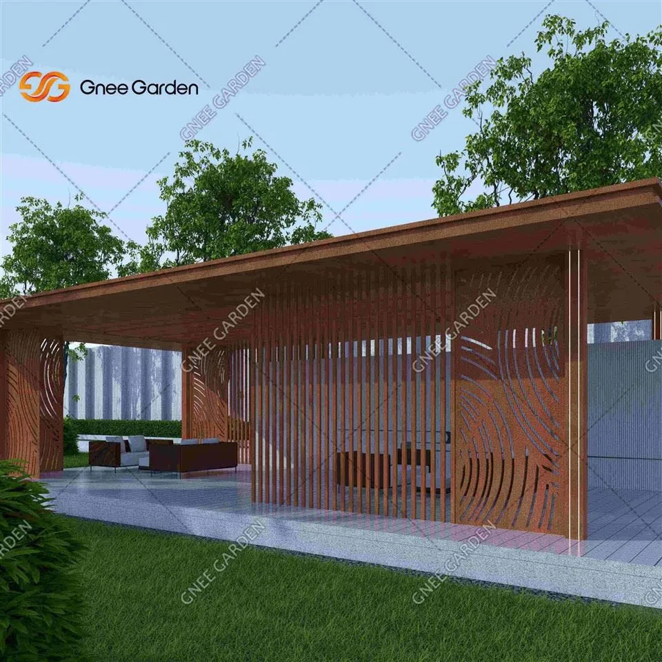 Black Corten Steel Patio