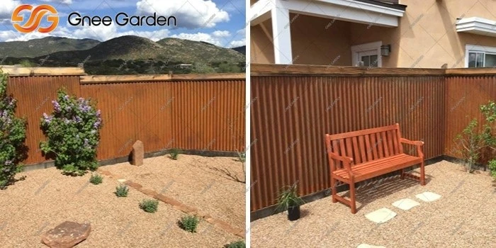 Corten Steel garden fence panels Corten Steel garden fence panels