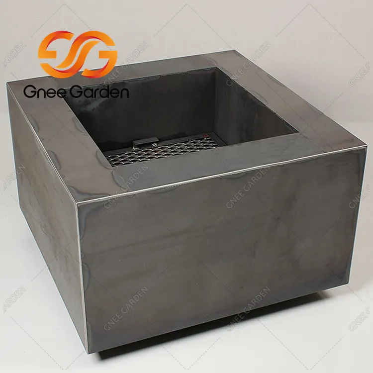 Rétthyrndur borðplata arinn