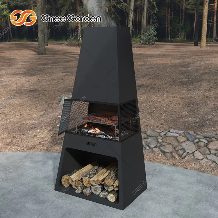 Viðareldandi arinn innandyra