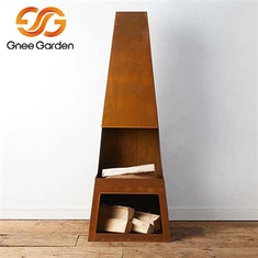 Úti frístandandi Corten stál Ryðgaður arinn