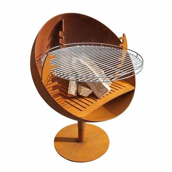 Stálgrill viðarkol flytjanlegt grillgrill